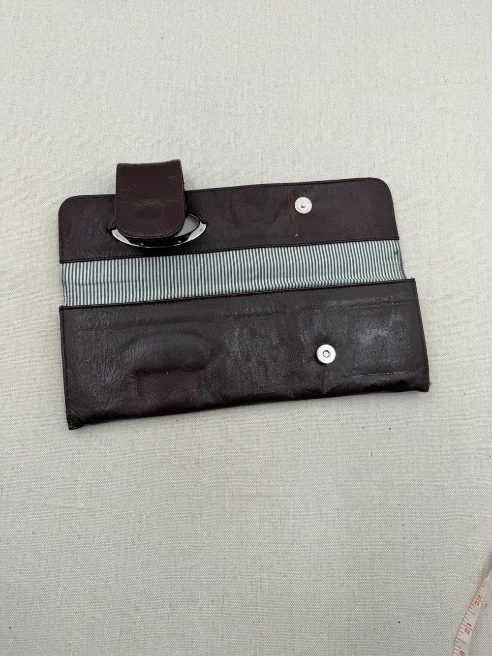 Big Buddha Classic  Leather Clutch Wallet with Silver Accent